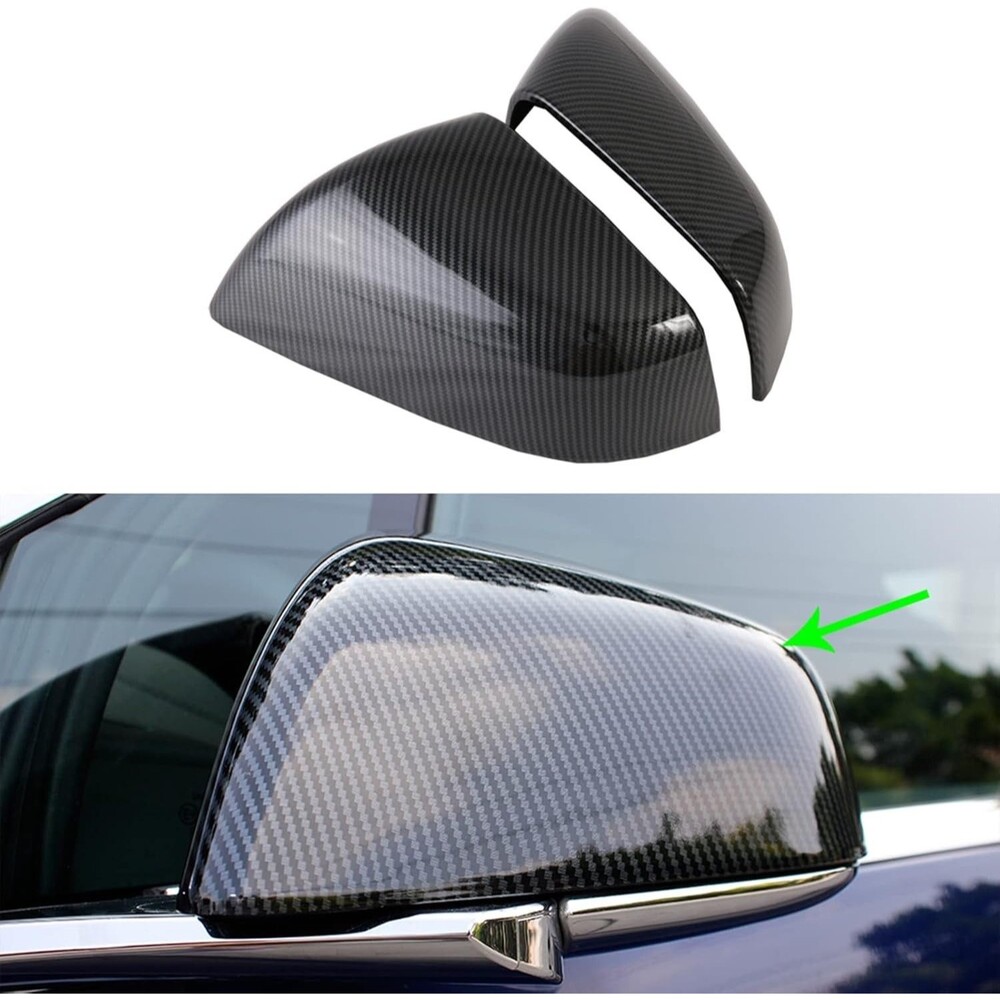 Side Mirror Cover for Tesla  Exterior Model X 2017-2020Carbon Fiber Imitation